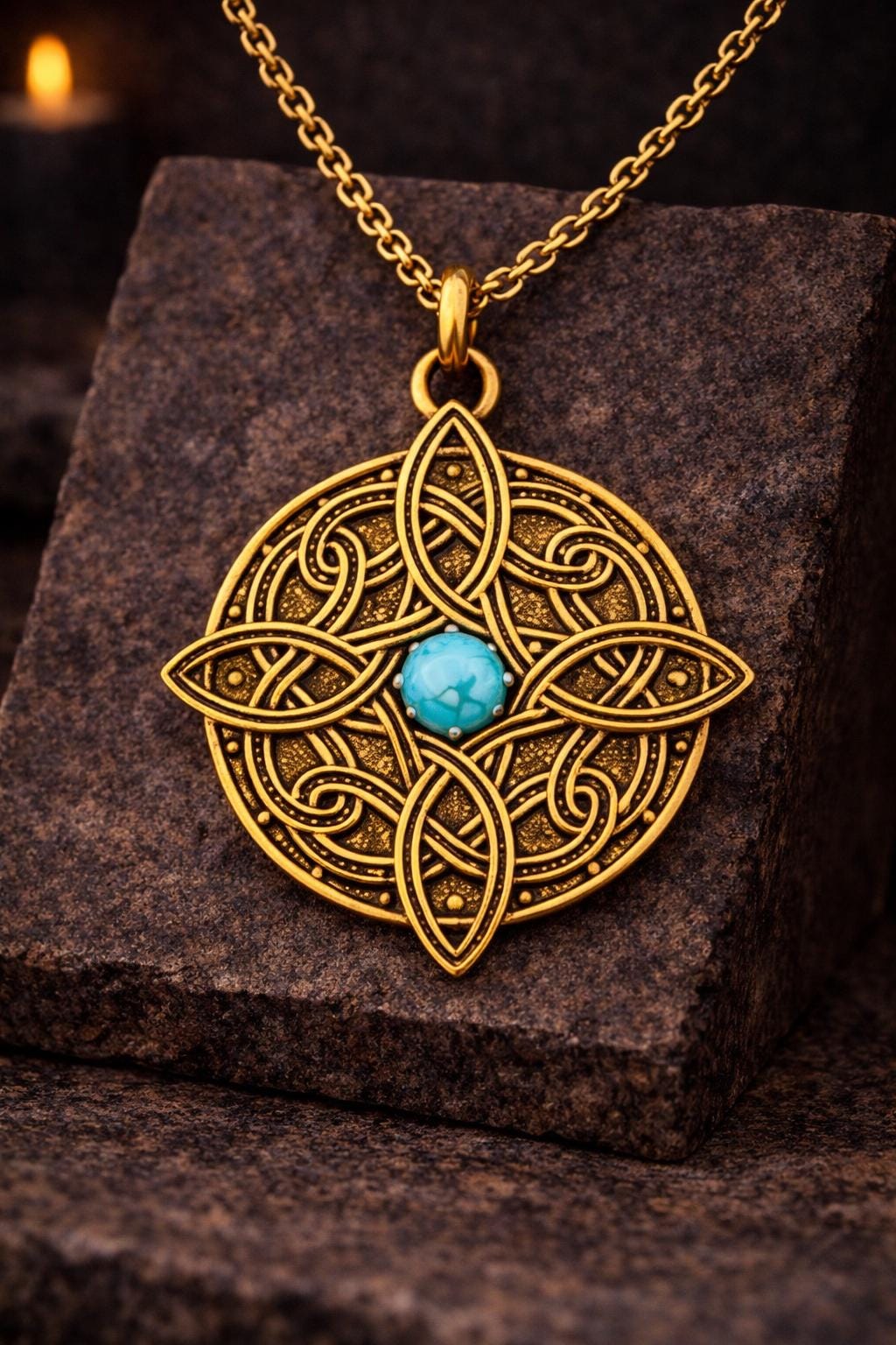 Amulet of Mara Necklace – Skyrim Turquoise Pendant | TheFandomSmith