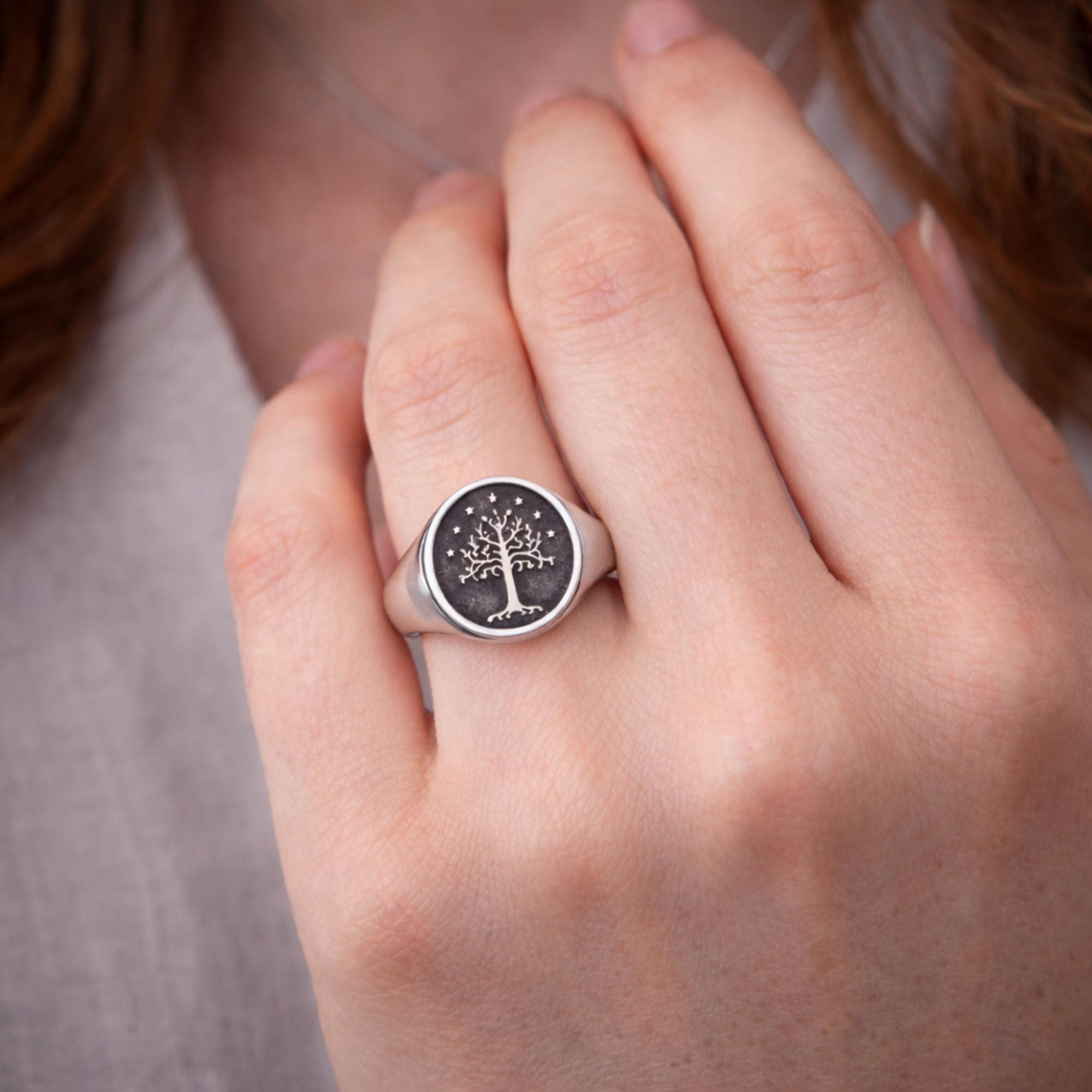 Tree of Galathilion Elven Ring (LOTR)