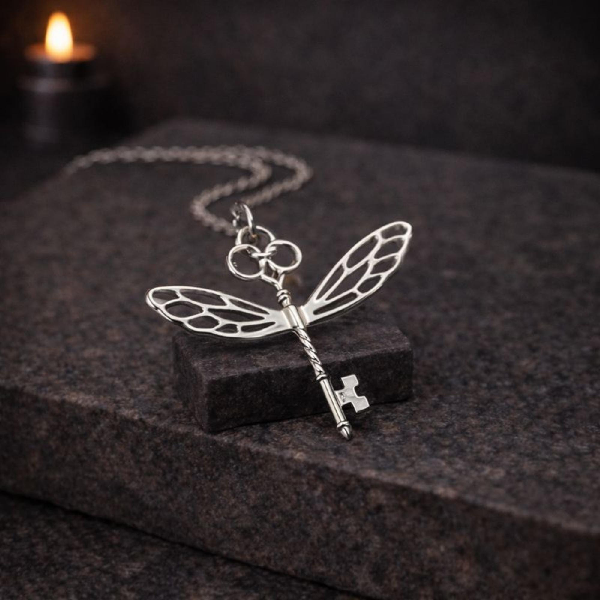 Winged Keys Necklace (HP)