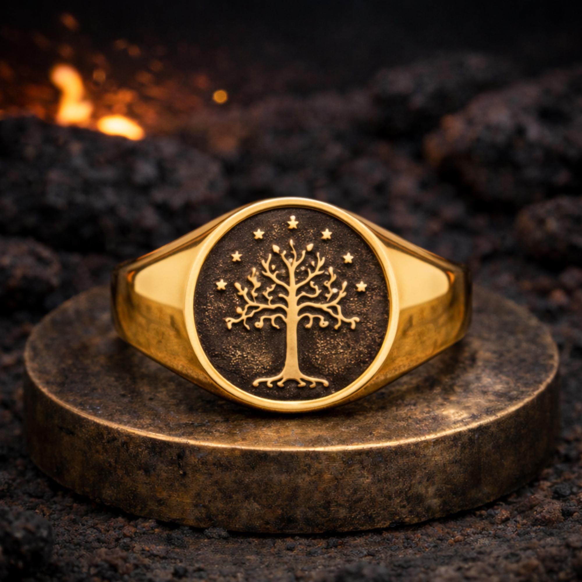 Tree of Galathilion Elven Ring (LOTR)