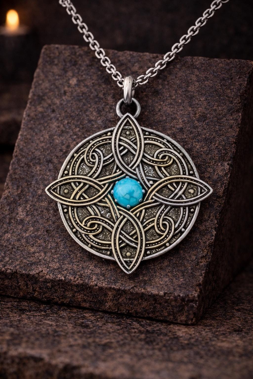 Amulet of Mara Necklace – Skyrim Turquoise Pendant | TheFandomSmith