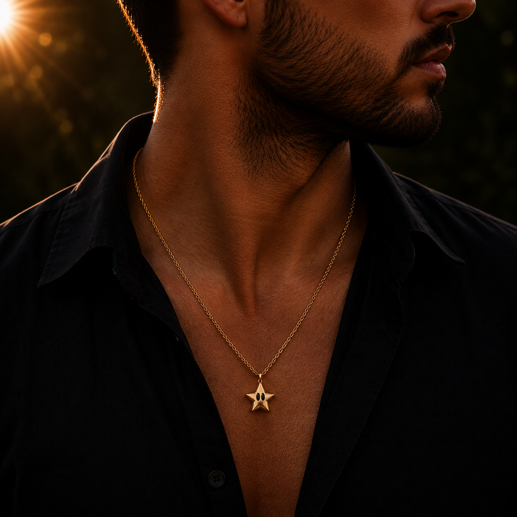 Mario Super Star Necklace
