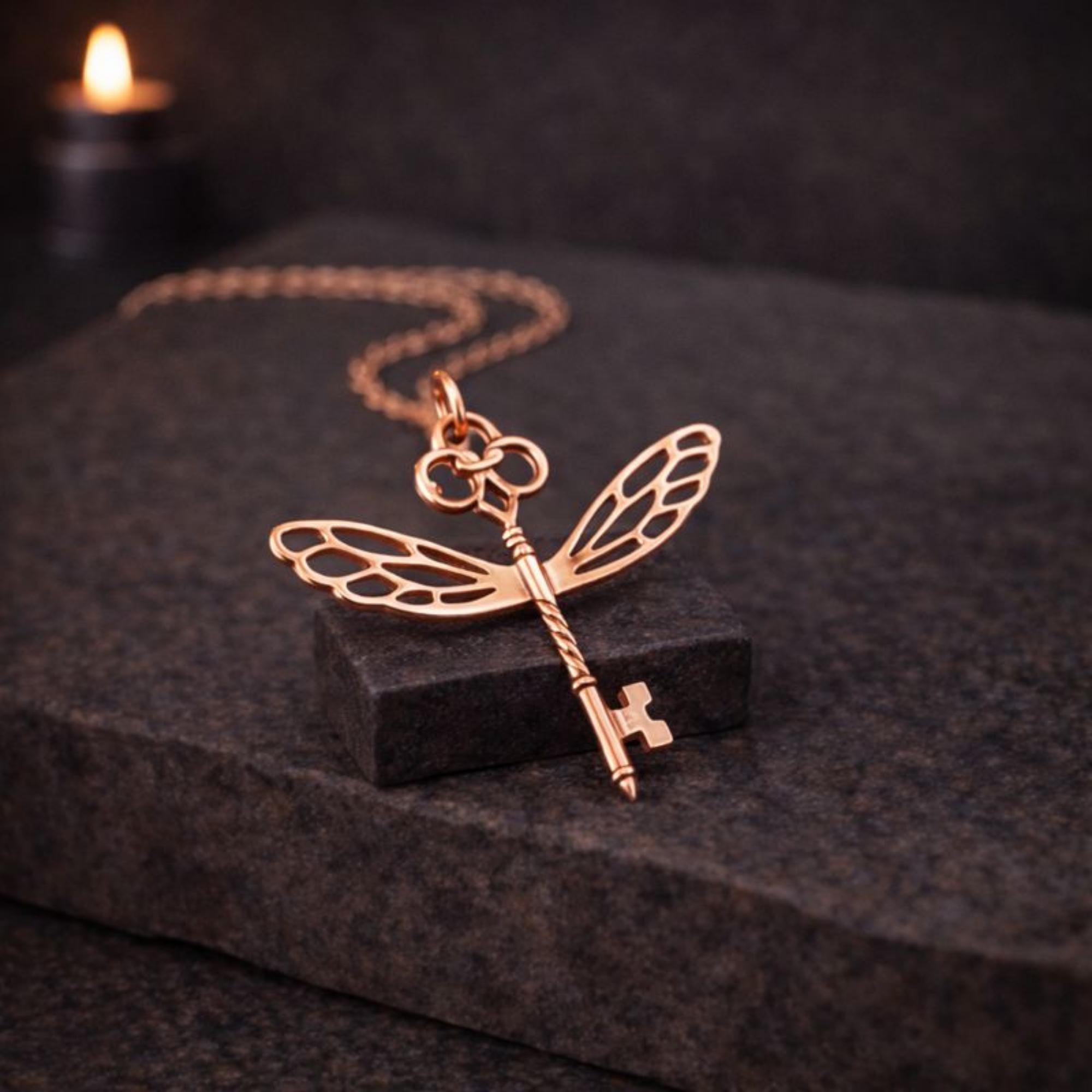 Winged Keys Necklace (HP)