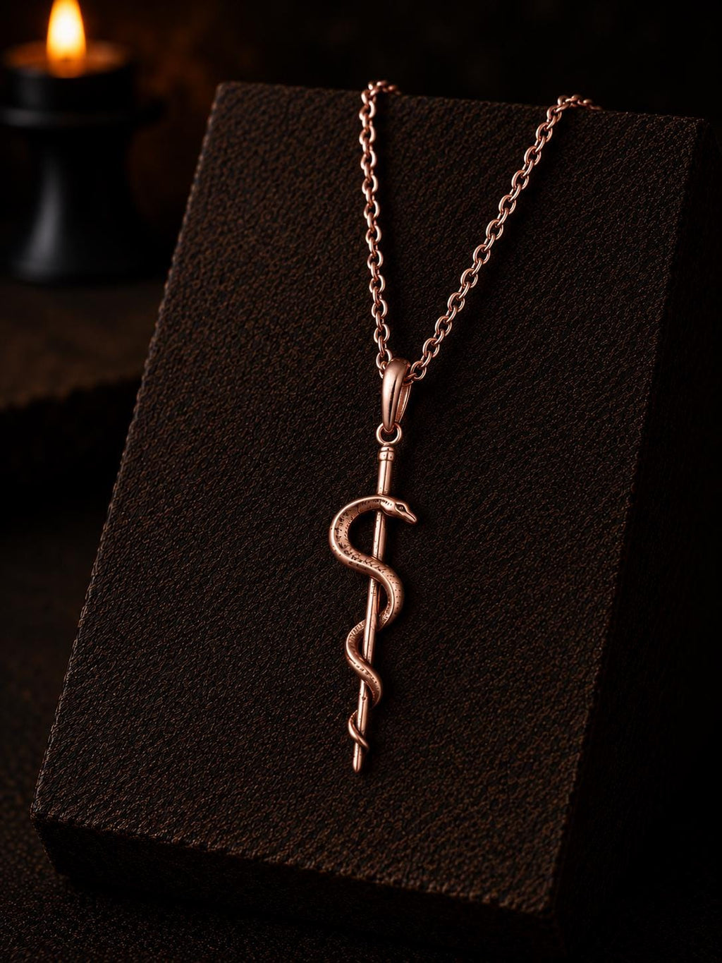 Rod of Asclepius Necklace
