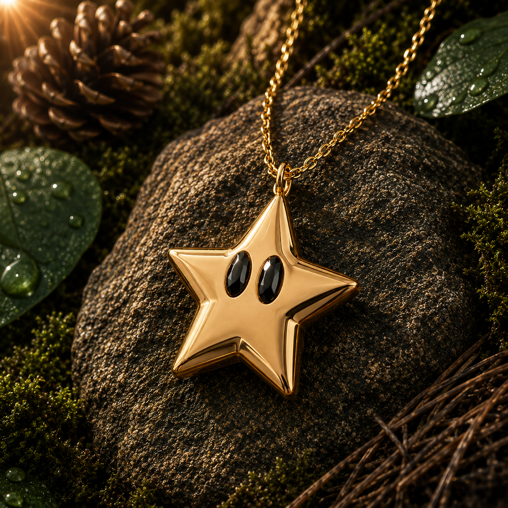Mario Super Star Necklace
